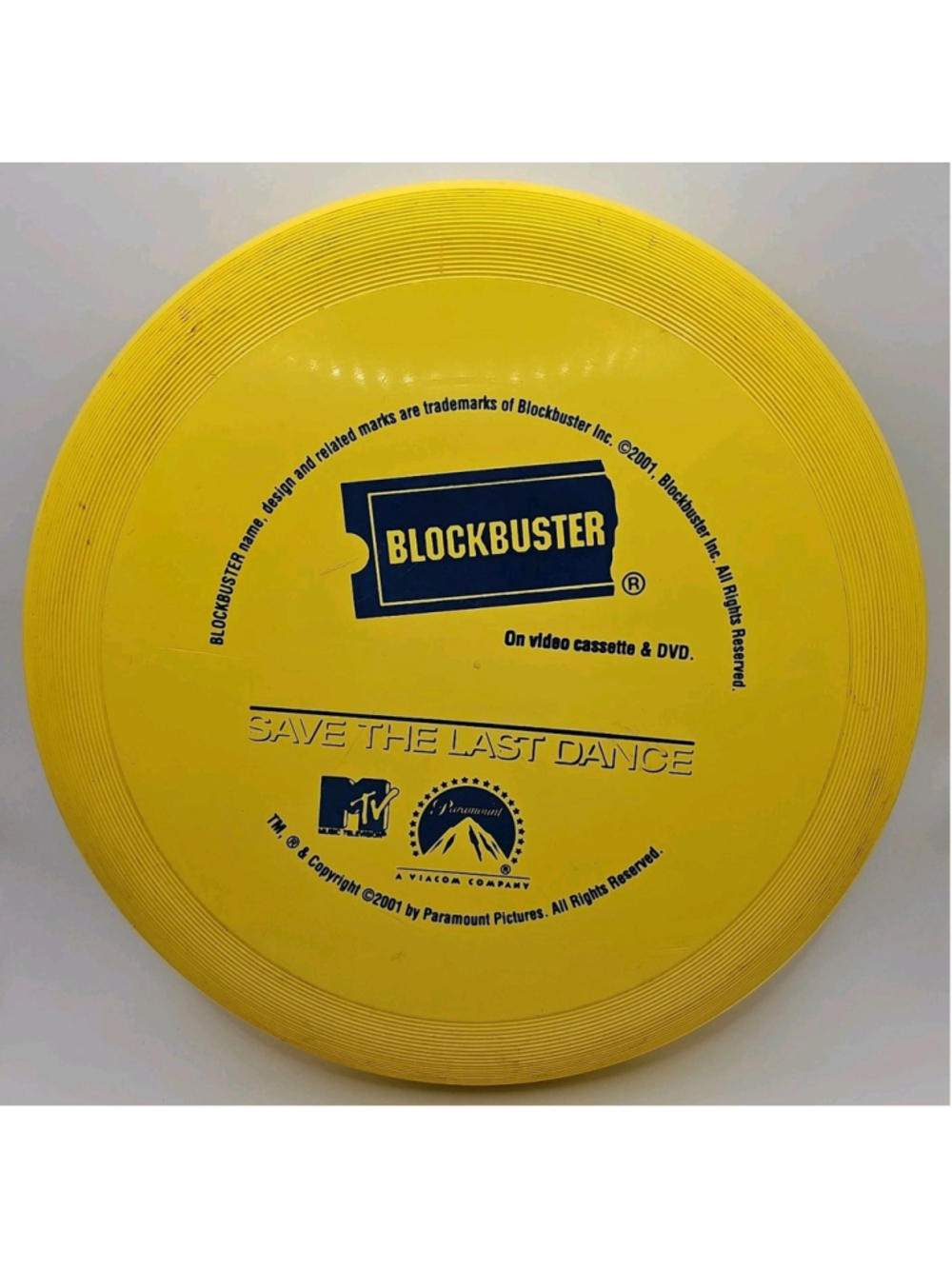 Vintage 2001 Blockbuster Video Save The Last Dance Promo Frisbee 2001 MTV Rare